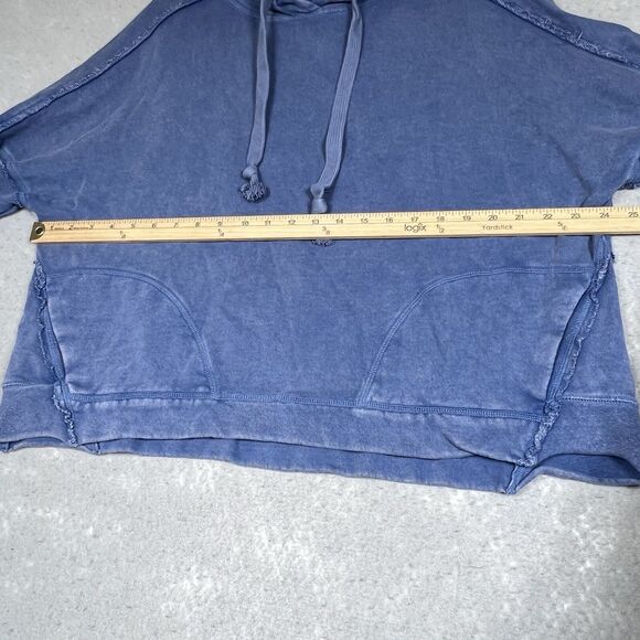 FP Movement Sweatshirt Womens Size Small Blue Hoodie Pockets Work it Out - Picture 8 of 14